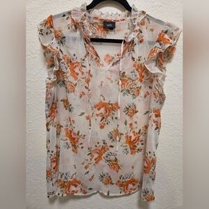 Sheer Floral Elegant Blouse